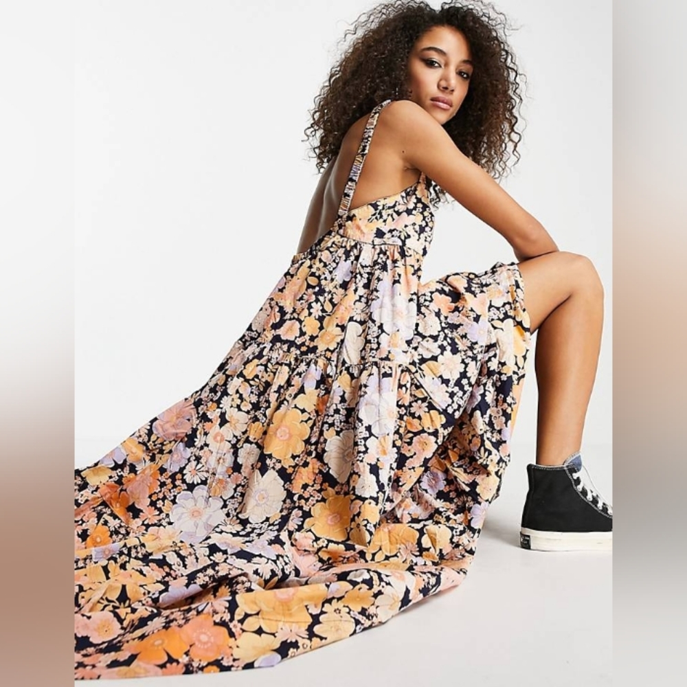 Free People Black Floral Maxi Dress - Picture 9 of 9